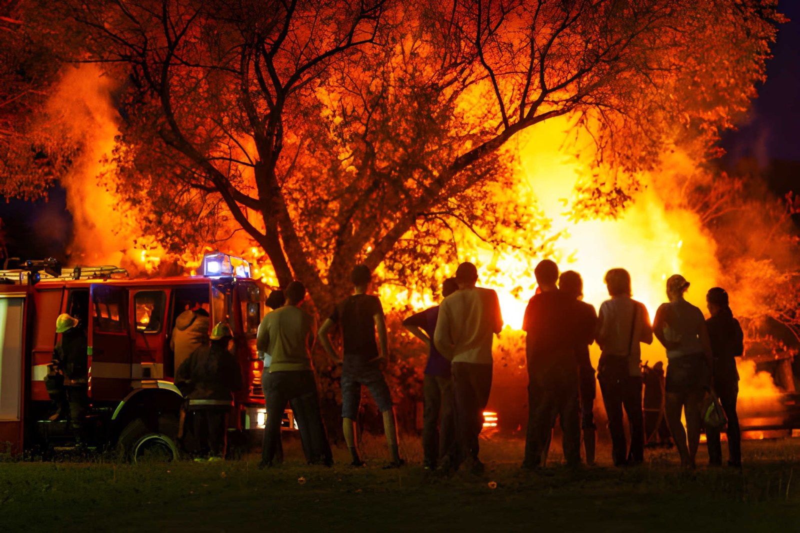 Burning in the night