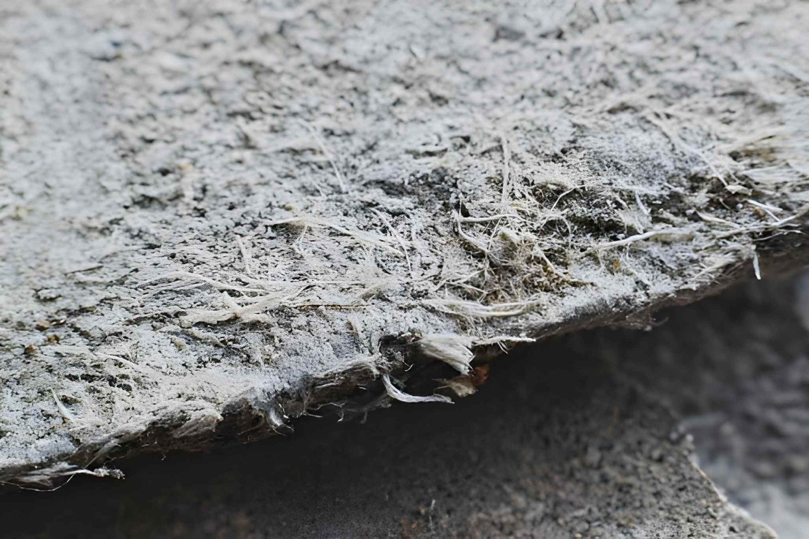 Detailed photography of roof covering material with asbestos