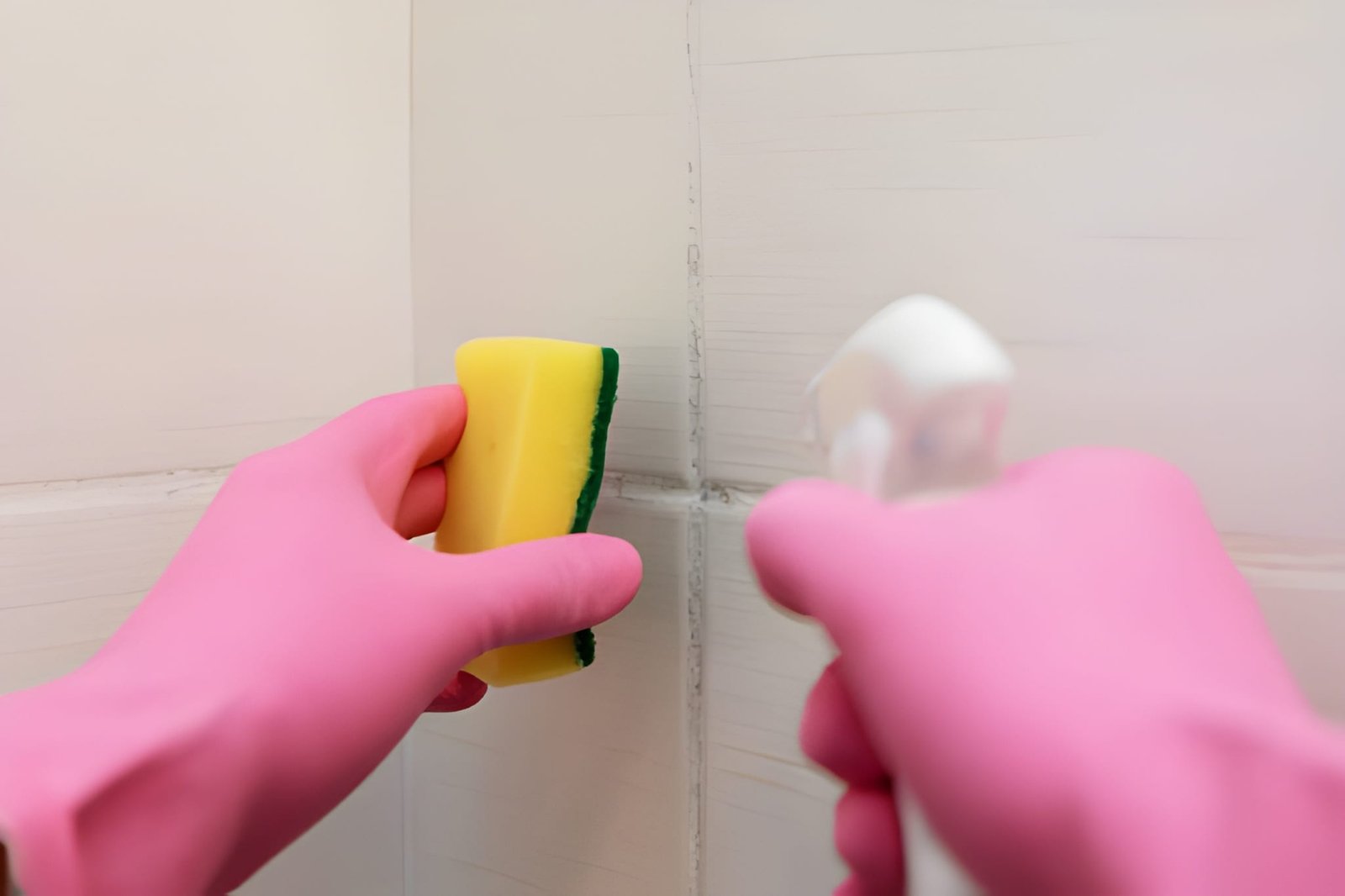 Dirty tile grout indicating a severe mold problem