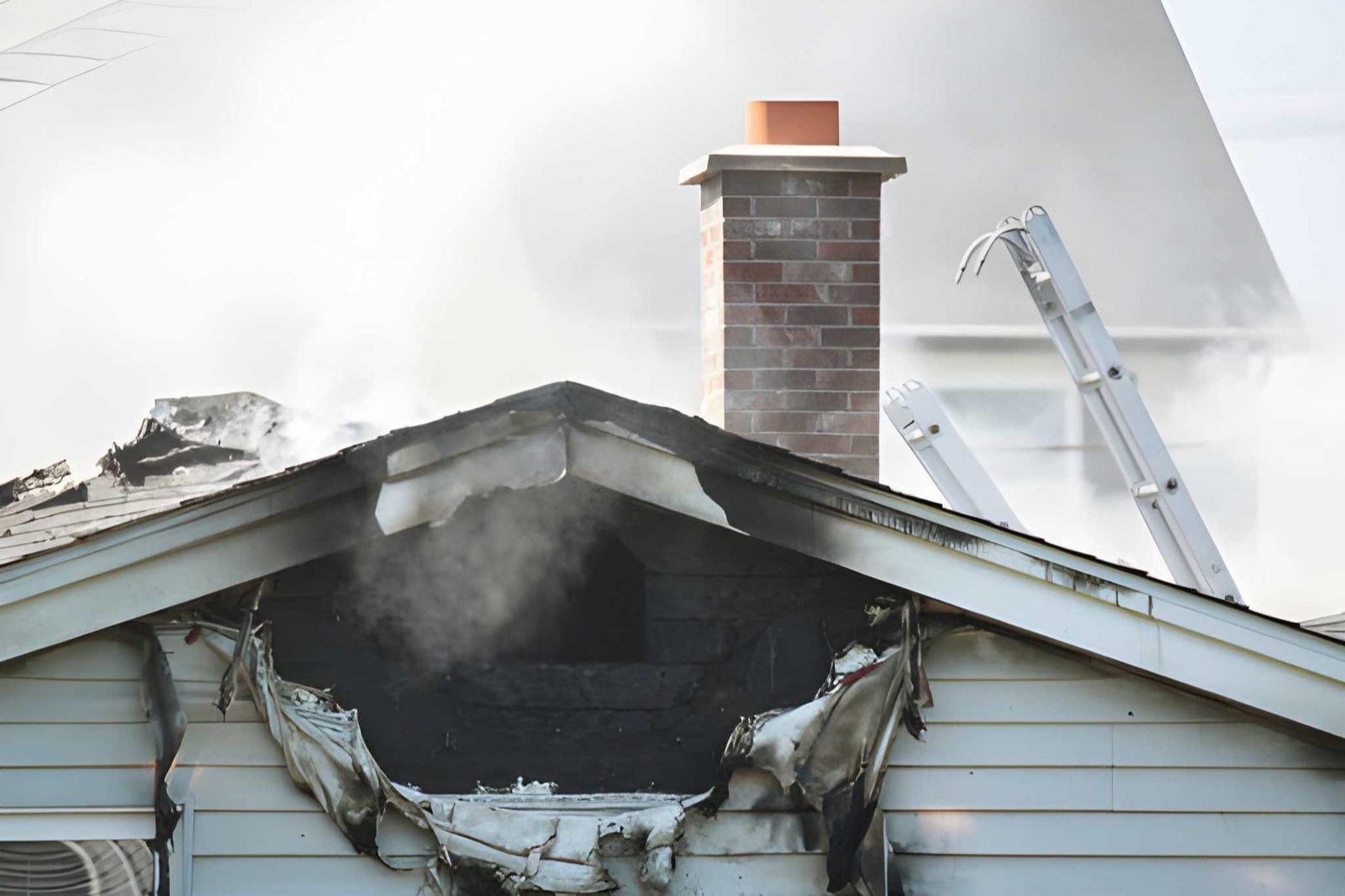 Home ravaged by fire during cleanup