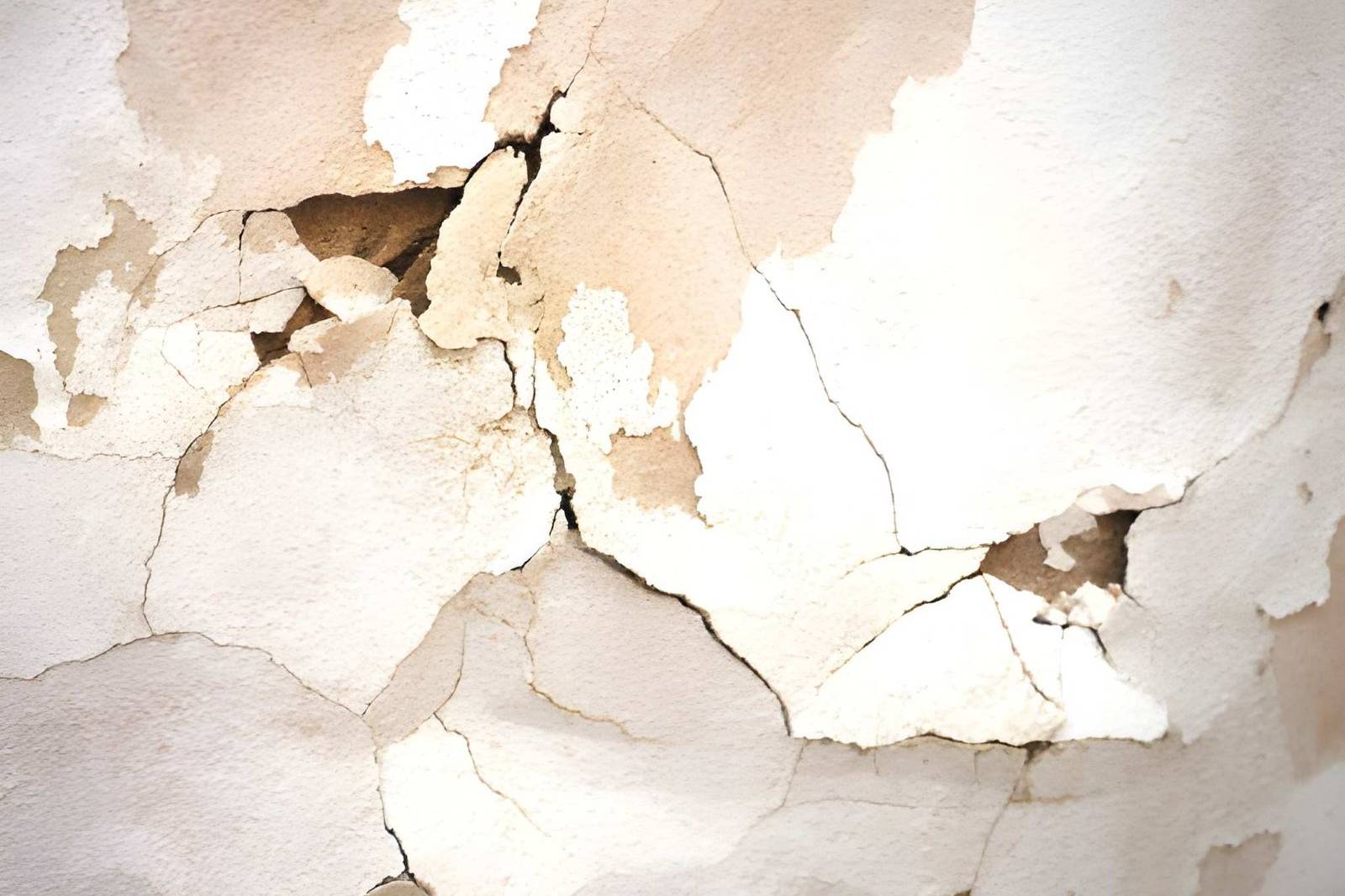 Close up of heavily peeling and deteriorating lead paint