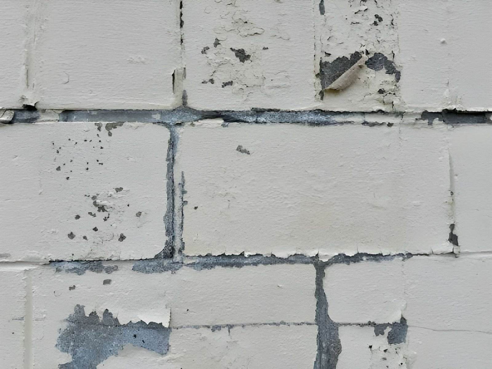 The image shows a close up of a white wall